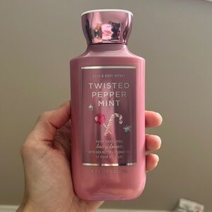 Bath and Bodyworks twisted peppermint body lotion